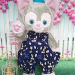 【hanachan2001様専用】ジェラトーニ用❤厚手フレンチ・ブルドッグ柄生地のダボッとサロペット