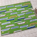 新幹線  黄緑色 ランチョンマット　ランチマット園児用25×30 ☆入園入学☆
