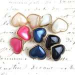 ■ハートミックス■10個入■18mm■ビンテージボタン (5カラー)　 [1019-18] アクセサリーに!