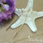 goldスティックのシンプルピアス