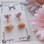 ♡ぷっくりスターチスとタッセルのイヤリング♡
