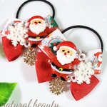 ラスト‼️大人気‼️再販6★🆕キッズ用✨Merry Christmas♡クリスマスリボンのヘアゴム