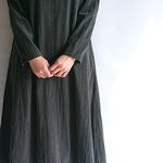 プレーンな Aラインのワンピース ver.2  超柔軟コーデュロイ  dark green