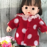 ぽぽちゃん　赤X白ドットコート