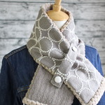 pnao-yさま専用ご注文ページ・ハンドメイド・ミナペルホネンの生地使用・ネックウォーマー（タンバリン・ウールリネンのブラウン）