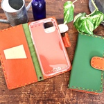 iPhone11ケース【グリーン】本革