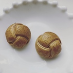 再販無し◆ デッドストック 25mm ボタン ライトブラウン