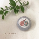 【mini】◎チョウの刺繍ブローチ(オレンジ)◎