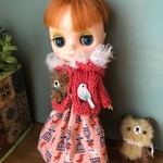 ミディブライス★サーモンピンク鳥さん★くま太郎