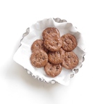 チョコチップクッキーのブローチ（ココア）