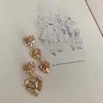 (428)アシンメトリーハートピアス