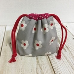 ミニ巾着   おはじき花柄