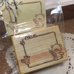 メモ枠＊くまさん&りすさん＊消しゴムはんこ