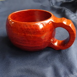 dysonwanwan様受注作品　花梨のコーヒーカップ　一木彫り