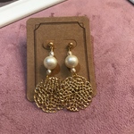parisfabric❤︎コットンパールピアス
