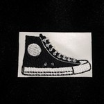 ★刺繍シール★ステッカー　スニーカー　ワッペン　アップリケ　黒