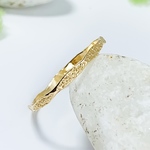 【1.0㎜】14kgf　Yellow gold filled キラキラ槌目・多面リング／14kgf ／ピンキーリング 華奢　シンプルリング　ペアリング　重ね付け　リング＊指輪