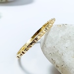 【1.0㎜】14kgf　Yellow gold filled ストライプリング／14kgf ／ピンキーリング 華奢　シンプルリング　ペアリング　重ね付け　リング＊指輪