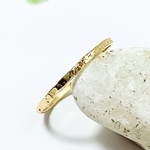 【1.0㎜】14kgf　Yellow gold filled 不思議な模様のリング／14kgf ／ピンキーリング 華奢　シンプルリング　ペアリング　重ね付け　リング＊指輪
