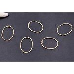 送料無料 20個 フレームチャーム 変形オーバル 1カン 22×30mm マットゴールドM3365