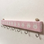 ファブリックパネル　キーフック　うさぎ