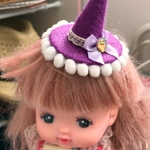紫にハートストーンリボンポンポン付き魔法使いプリキュアみたいな魔女ハートパッチンドメ プリキュア好きに送料込み