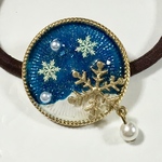 【SALE】聖夜に積もる雪  ヘアゴム  レジン