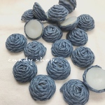 8pcs  ペーパー オールドブルー グルグル　カボション