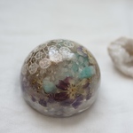 オルゴナイト丸型paixアマゾナイト、アメジスト