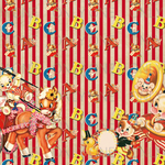 レトロアニマル　デザインペーパー　アルファベット