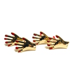 「#3998」 ネイルペイント ゴールド 手形  ピアス 金具 ✴︎2個セット
