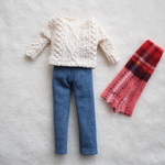 リカちゃん 服 set ♡あったかコーデ ３点セット♡ ヘビロテニット
