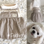 エプロンワンピ  【受注製作】犬服 犬ワンピース