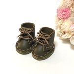 ＊送料無料＊mini☆mini ミニチュア編み上げシューズ④（カーキ)