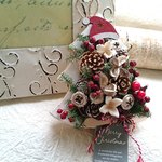 クリスマスツリーの壁掛け（白）