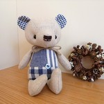 リネンのくまちゃん*ネイビーパッチ