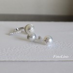【C様オーダー品】白蝶 パール シルバー 星のピアス