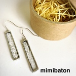 【新作】　mimibaton  ステンドグラス♡シルバーピアス
