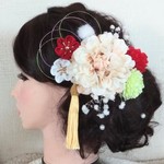 成人式.結婚式、和装髪飾り、振袖、つまみ細工、卒業式、髪飾り