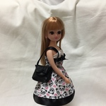 リカちゃん本革ショルダーバッグ(黒2)