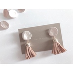 beige fringe pierce