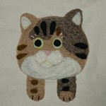 かおり様専用ページオーダー【突っ込んでしまった飼い猫ちゃん羊毛ランチバック】