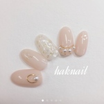 春の花びらシェル☆パールアクセネイルチップ