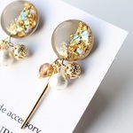 送料無料♪ぷっくりレジンとビーズアクセ 