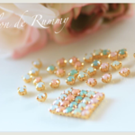 4mm♡ ビジュー【石座付き】樹脂製オパールカラー 丸型ストーン