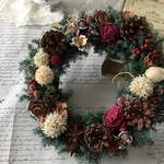 Antique  red * Christmas wreath *クリスマスリース ギフト