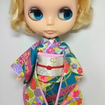 ブライス 着物 振袖 リカちゃん着物 振袖 No.128