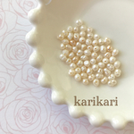 【②B級品淡水パールビーズ ラウンド 4×3mm】64個 #3-001-B