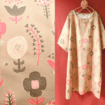 ◆SALE◆北欧お花模様 ワンピース　 beige 