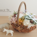 【1点もの】[リングピロー] フラワーウェディング　- classical basket-